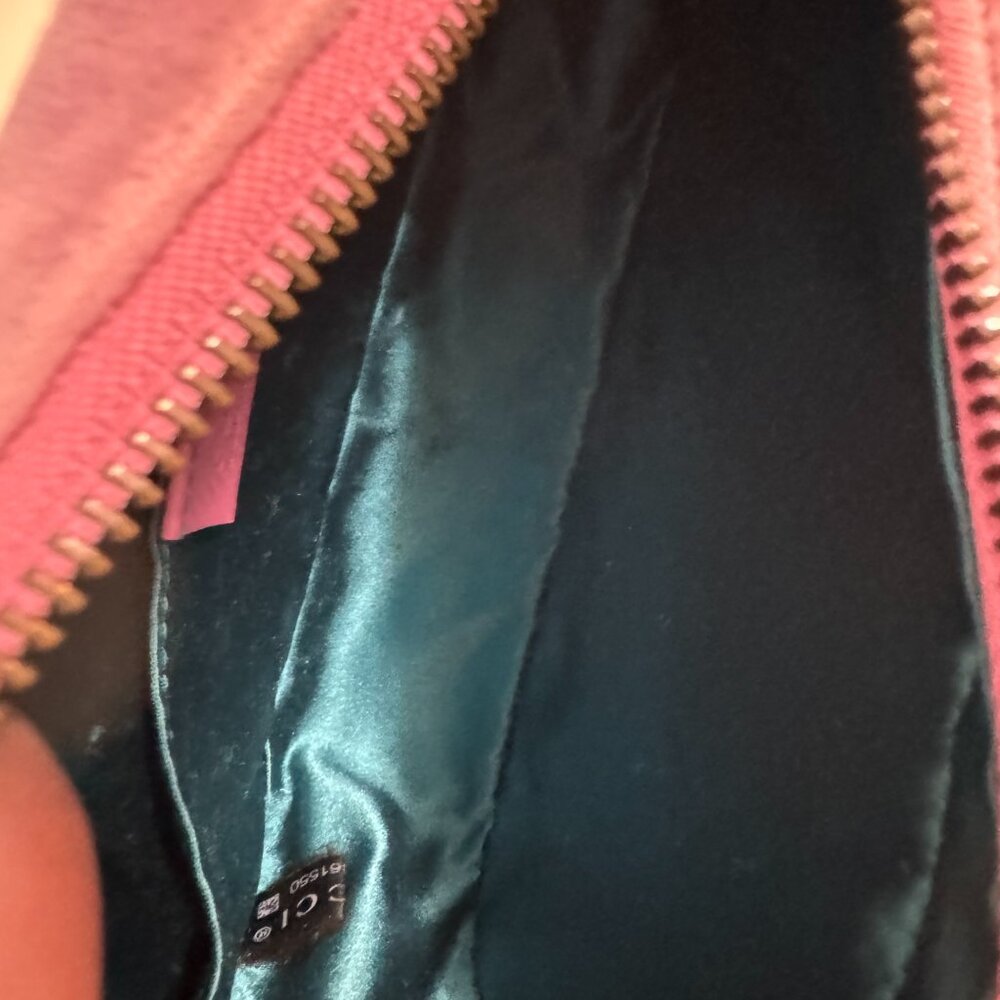 Gucci Velvet Marquise Crystal Mini GG Marmont Shoulder Bag - Picture 7 of 16